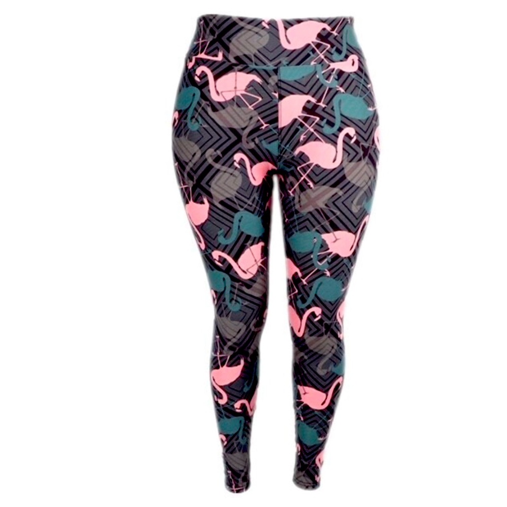 Soft Buttery Flamingo leggings and flamingo compression socks